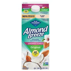 Almond Breeze Coconut Unsweetened Original Almondmilk, 64 oz