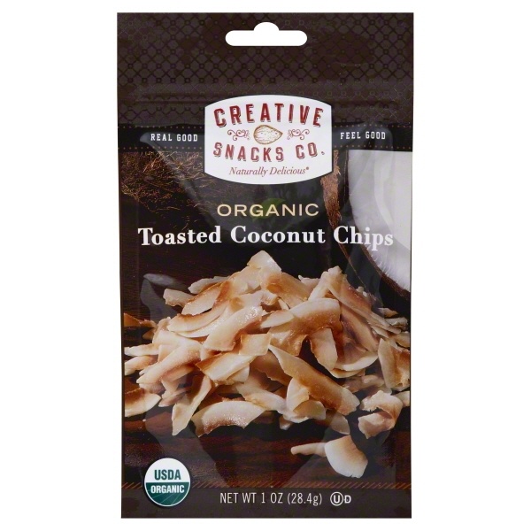 slide 1 of 1, Creative Snacks Coconut Chips 1 oz, 1 oz