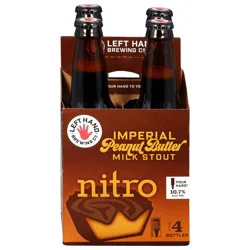 Left Hand Brewing Co. Imperial Milk Stout Nitro Peanut Butter Beer - 4 x 12 fl oz Bottles