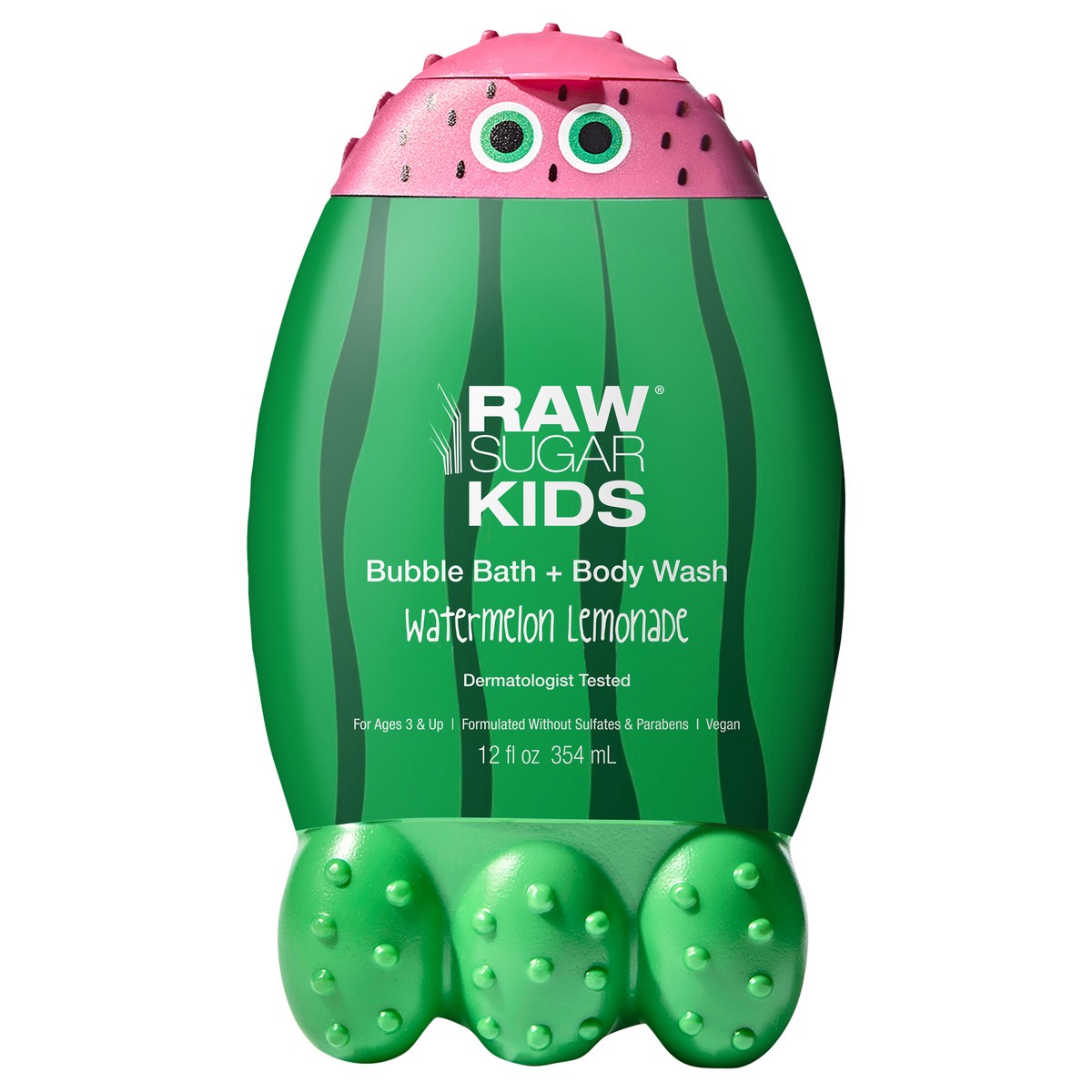 slide 1 of 13, Raw Sugar Kids 2-in-1 Bubble Bath & Body Wash - Watermelon Lemonade, 12 oz