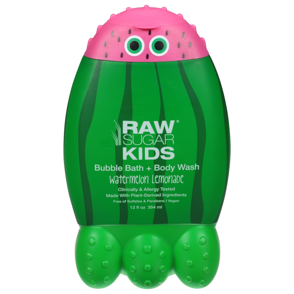 Raw Sugar Kids Bubble Bath + Body Wash Watermelon Lemonade 12 fl oz