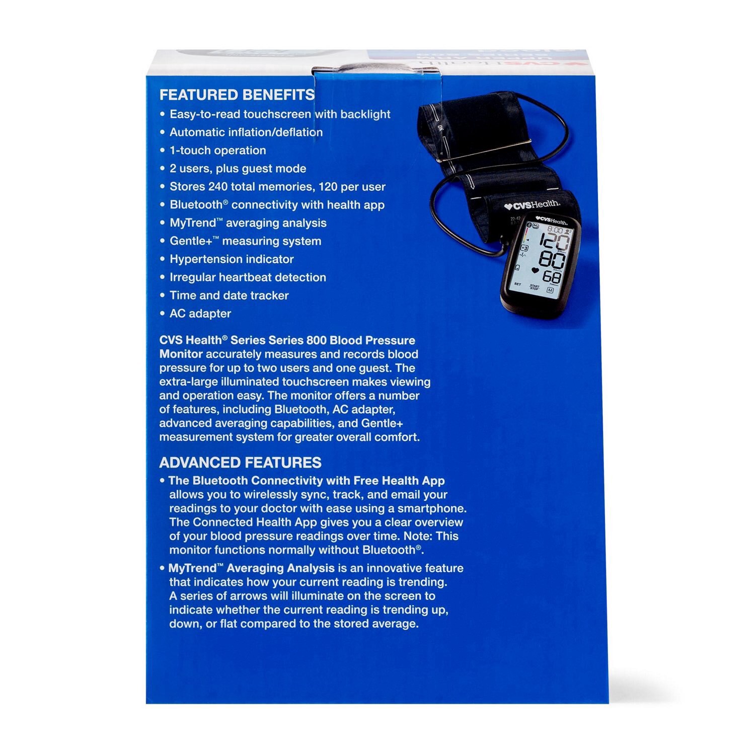 slide 4 of 6, Cvs Upper Arm 800 Series Blood Pressure Monitor, 1 ct