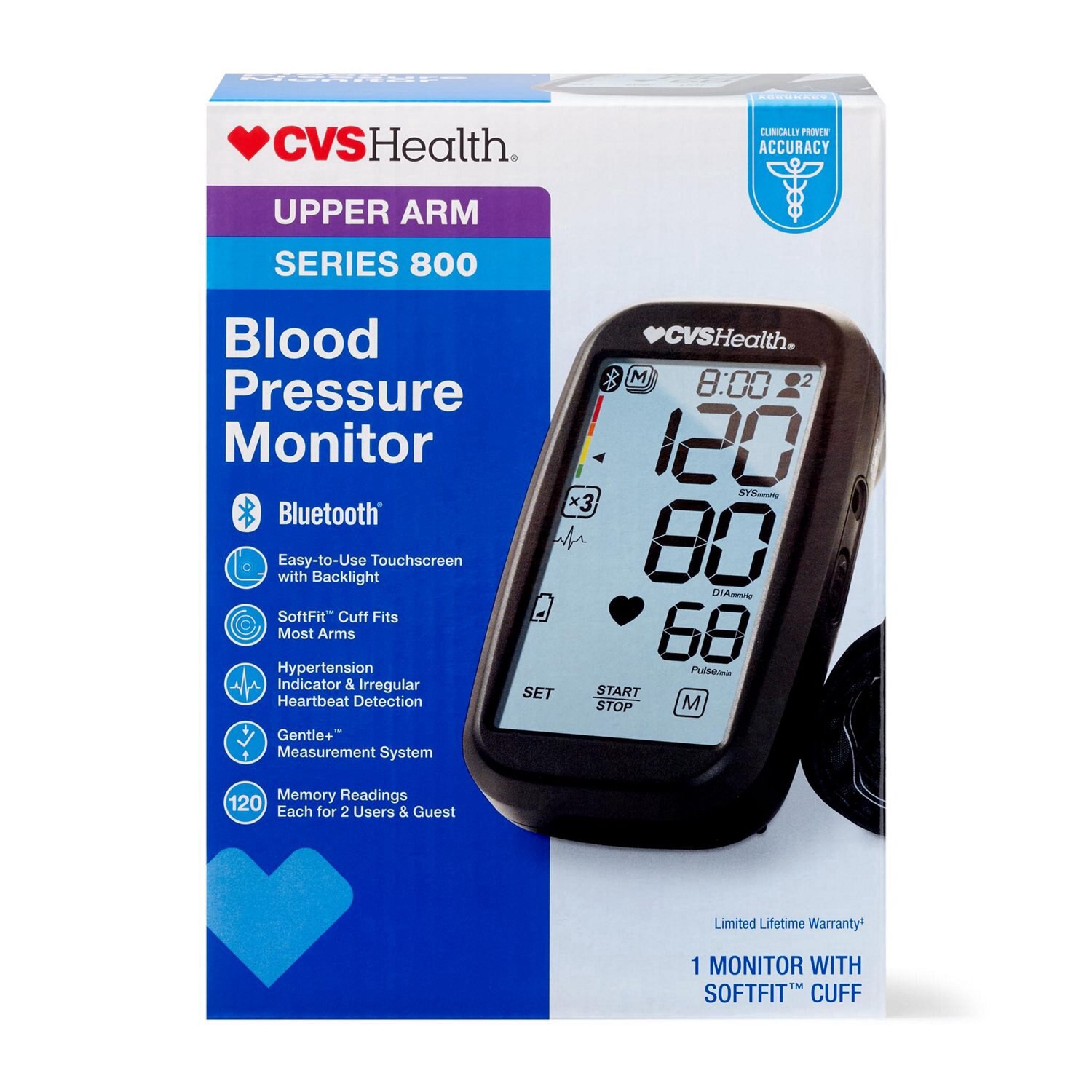 slide 1 of 6, Cvs Upper Arm 800 Series Blood Pressure Monitor, 1 ct