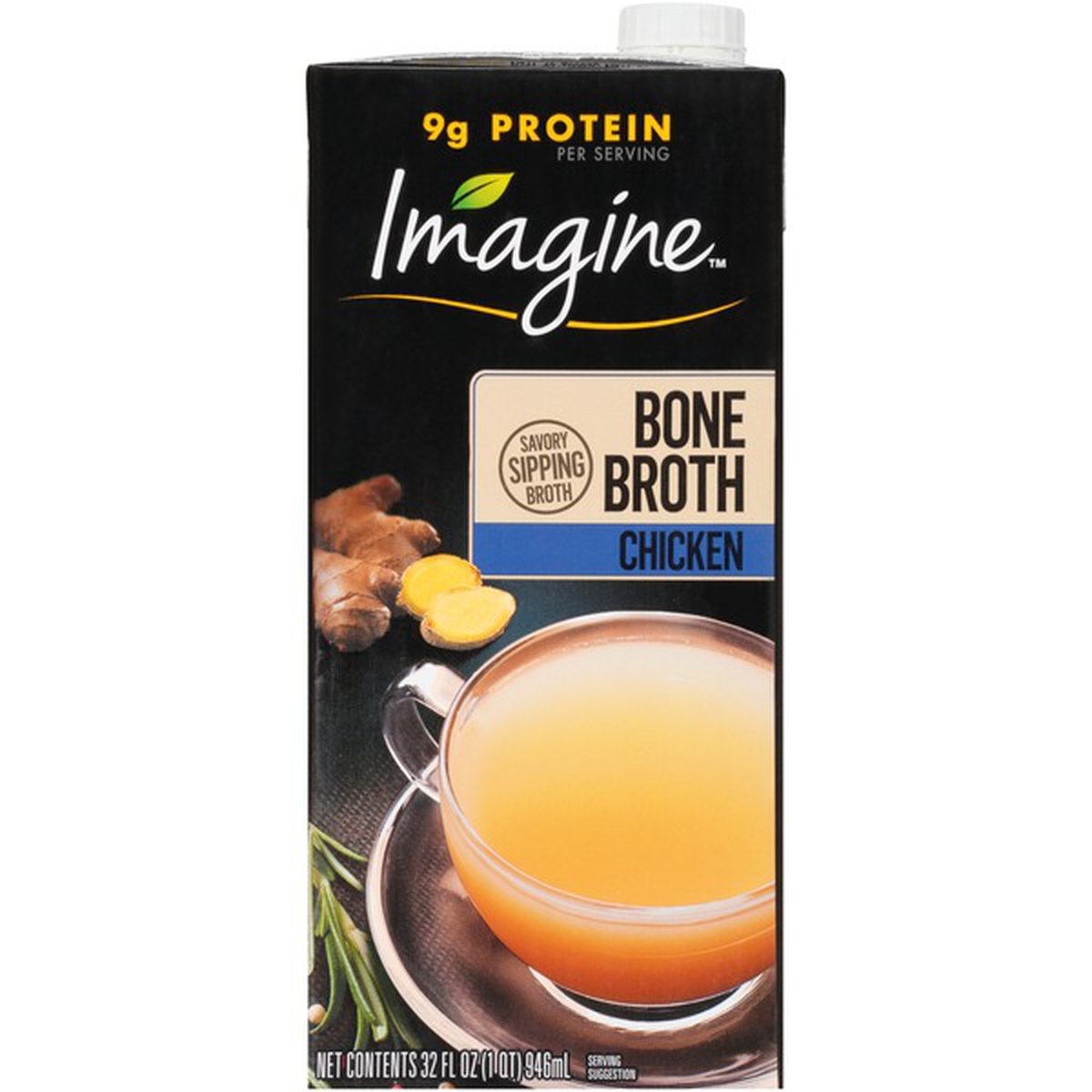slide 1 of 1, Imagine Foods Chicken Bone Broth, 32 fl oz