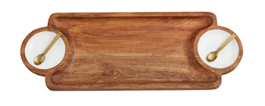 slide 1 of 1, Mud Pie Board With Enamel Dip Set, 1 ct