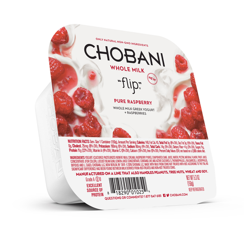 slide 1 of 1, Chobani Flip Pure Raspberry Greek Yogurt, 5.3 oz