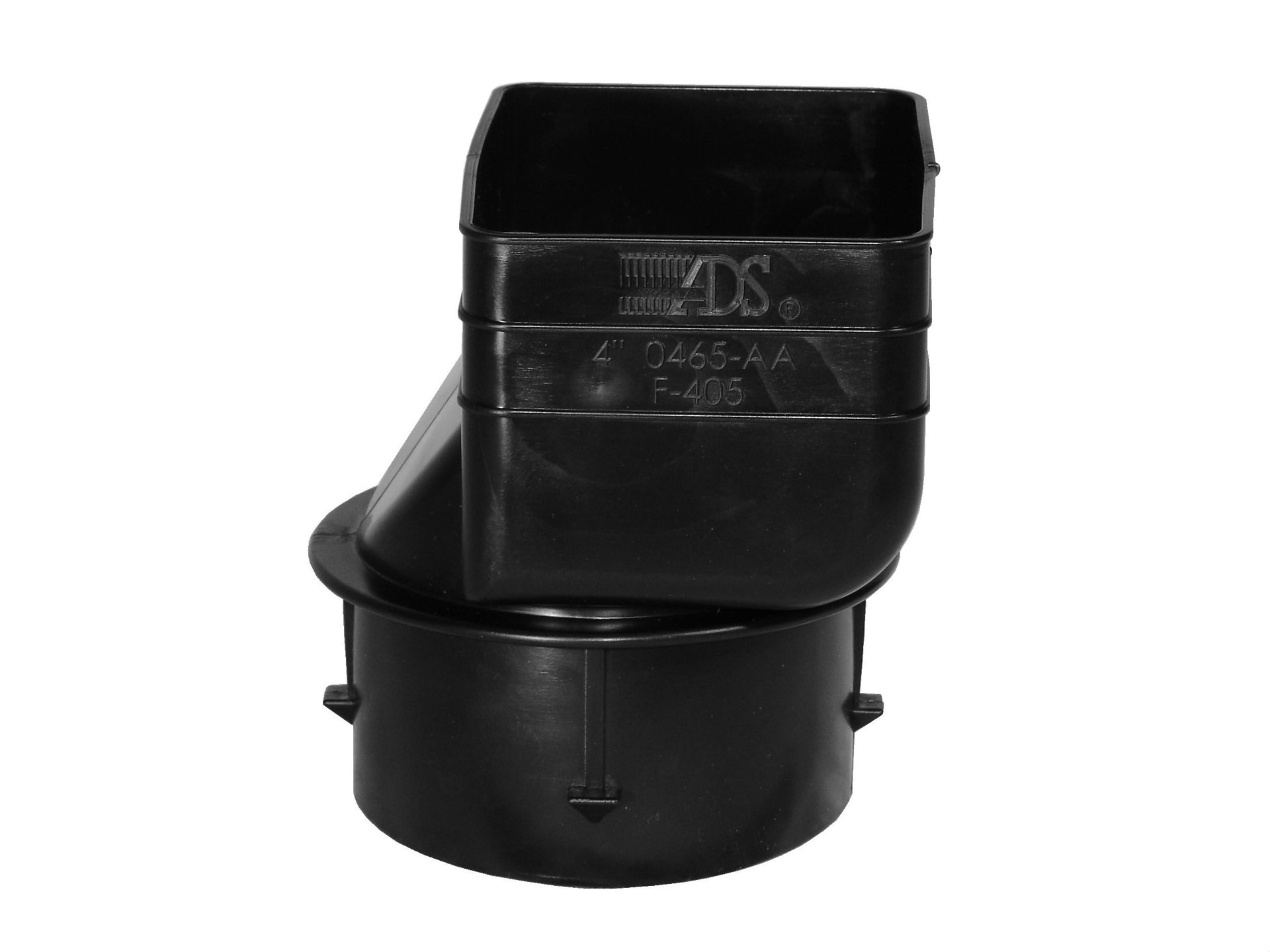 slide 1 of 1, ADS 4-in x 4-in-Degree Corrugated Downspout Adapter Fittings, 1 ct