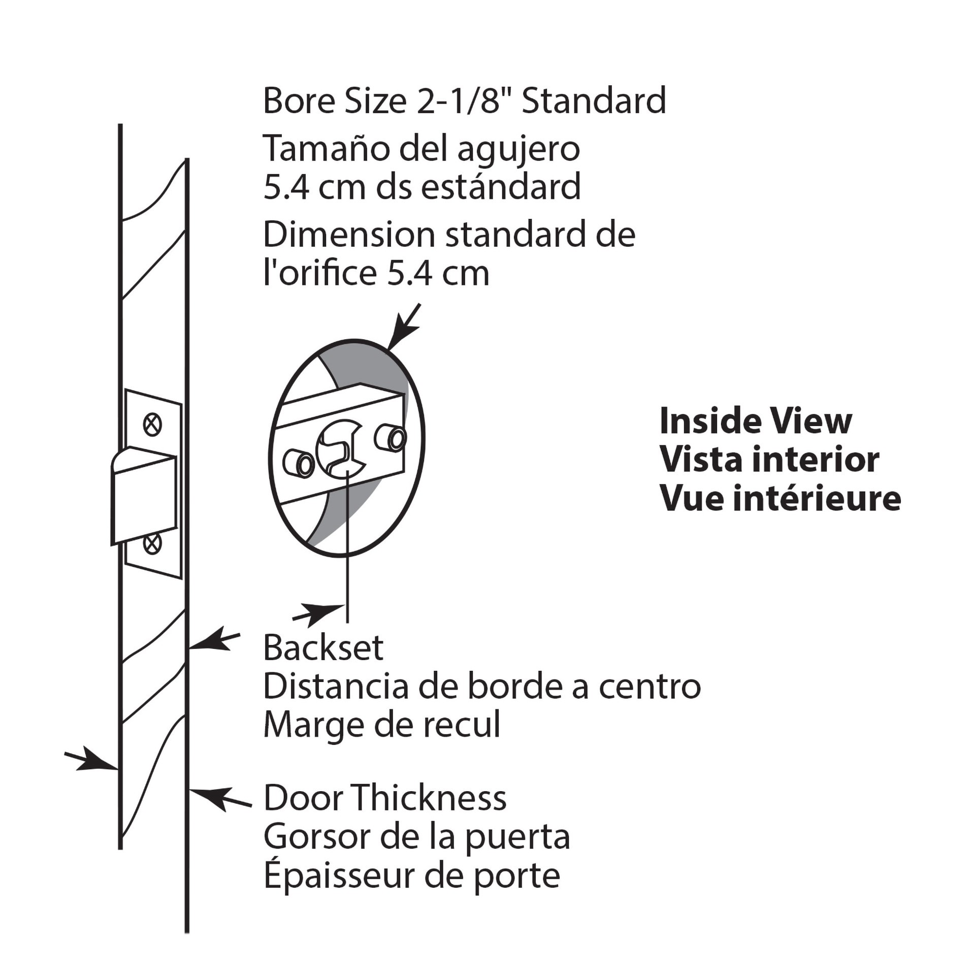 slide 5 of 6, RELIABILT 3-7/8-in W x 4-1/2-in H Satin Door Reinforcer Reinforcing mount, 1 ct