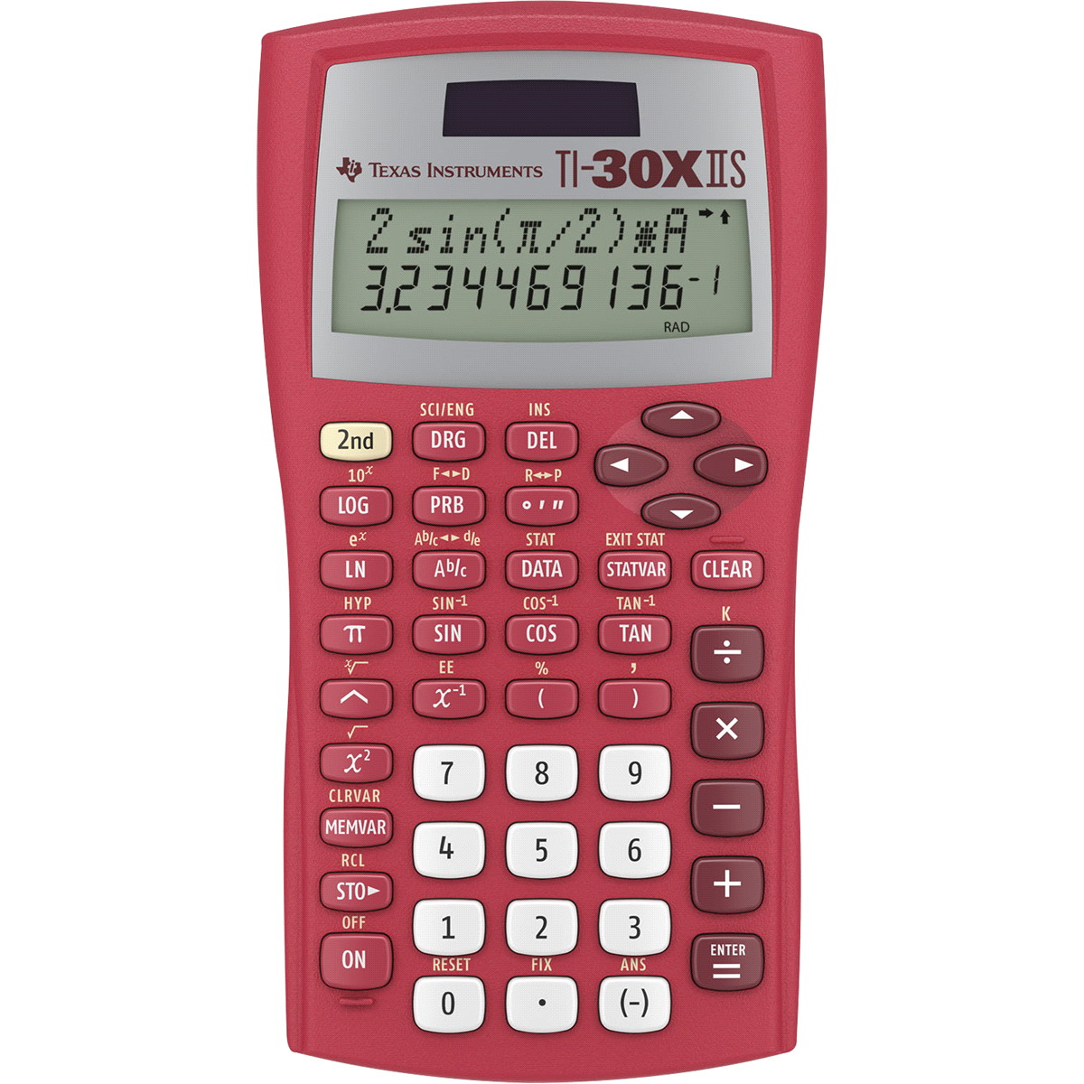 slide 1 of 3, Texas Instruments Ti-30Xiis Calculator Red, 1 ct