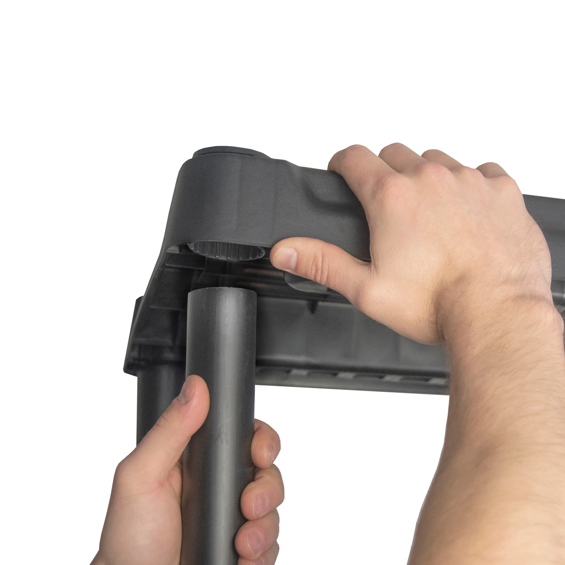 slide 6 of 6, Project Source 5 -Tier Heavy Duty Black Plastic Utility shelving unit with Ventilated Shelves ( 36-in W x 18.0-in D x 72.0-in H ), 1 ct