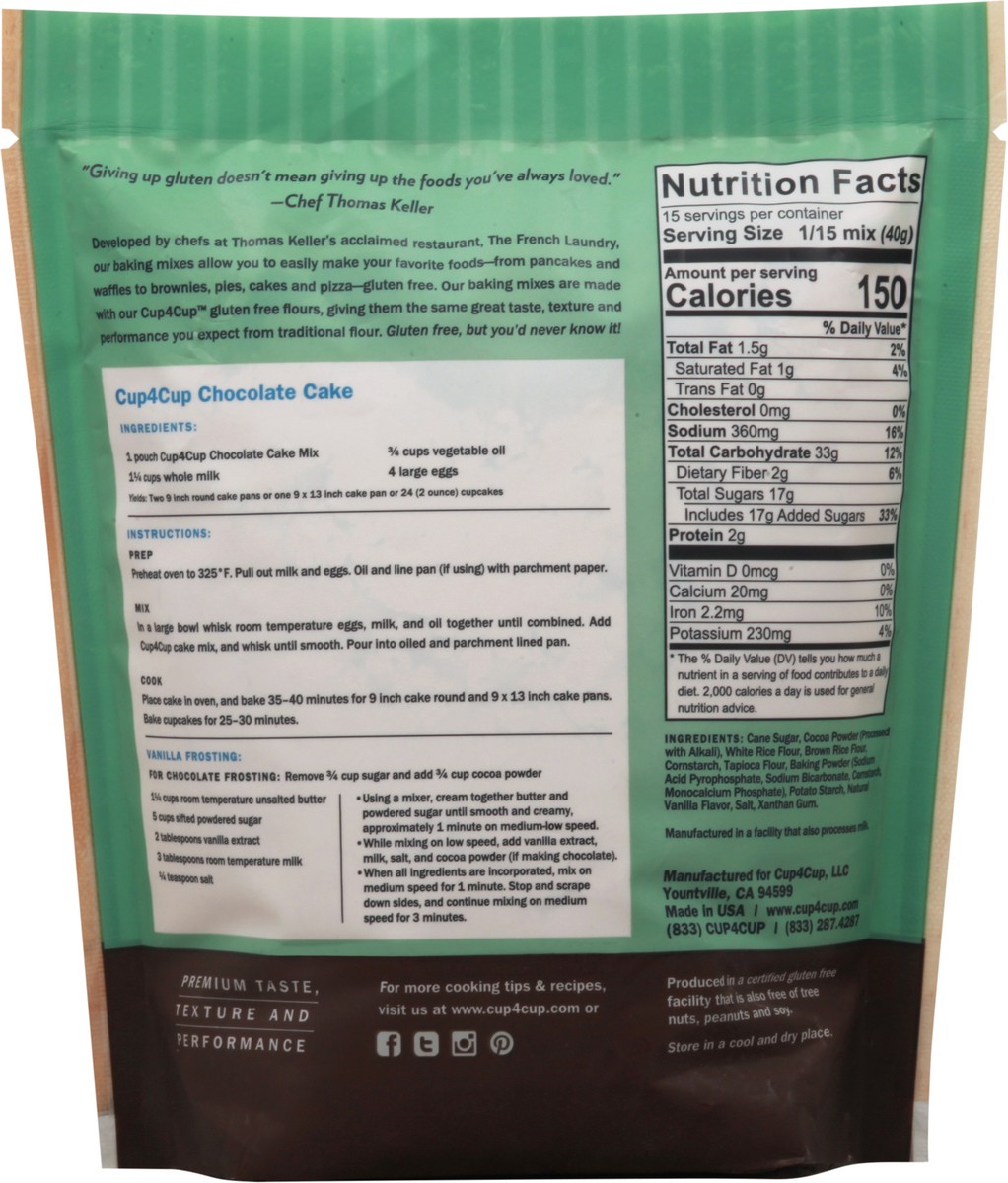 slide 7 of 14, Cup4Cup Gluten Free Chocolate Cake Mix, 21.2 oz