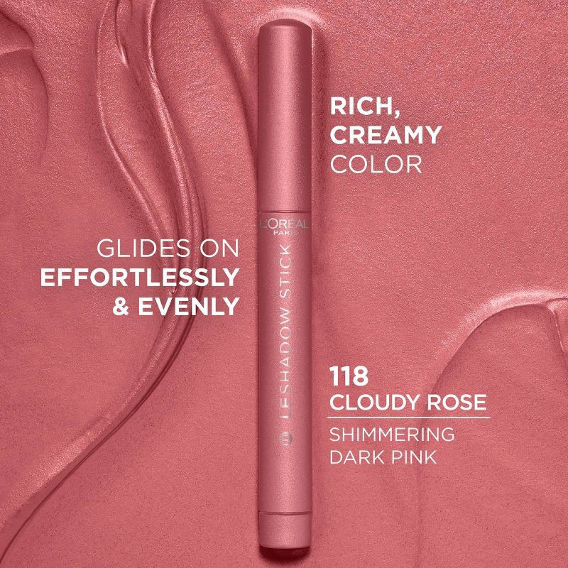 slide 2 of 9, L'Oreal Paris Le Shadow Stick Blendable Cream Eyeshadow Stick - Cloudy Rose- 0.05 oz, 0.05 oz