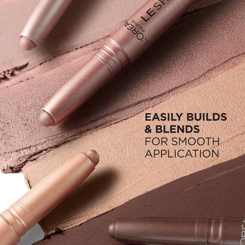 slide 9 of 9, L'Oreal Paris Le Shadow Stick Blendable Cream Eyeshadow Stick - Cloudy Rose- 0.05 oz, 0.05 oz