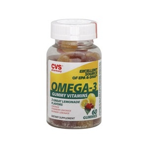 slide 1 of 1, CVS Pharmacy Omega-3 Gummy Vitamins Lemon Flavor, 60 ct