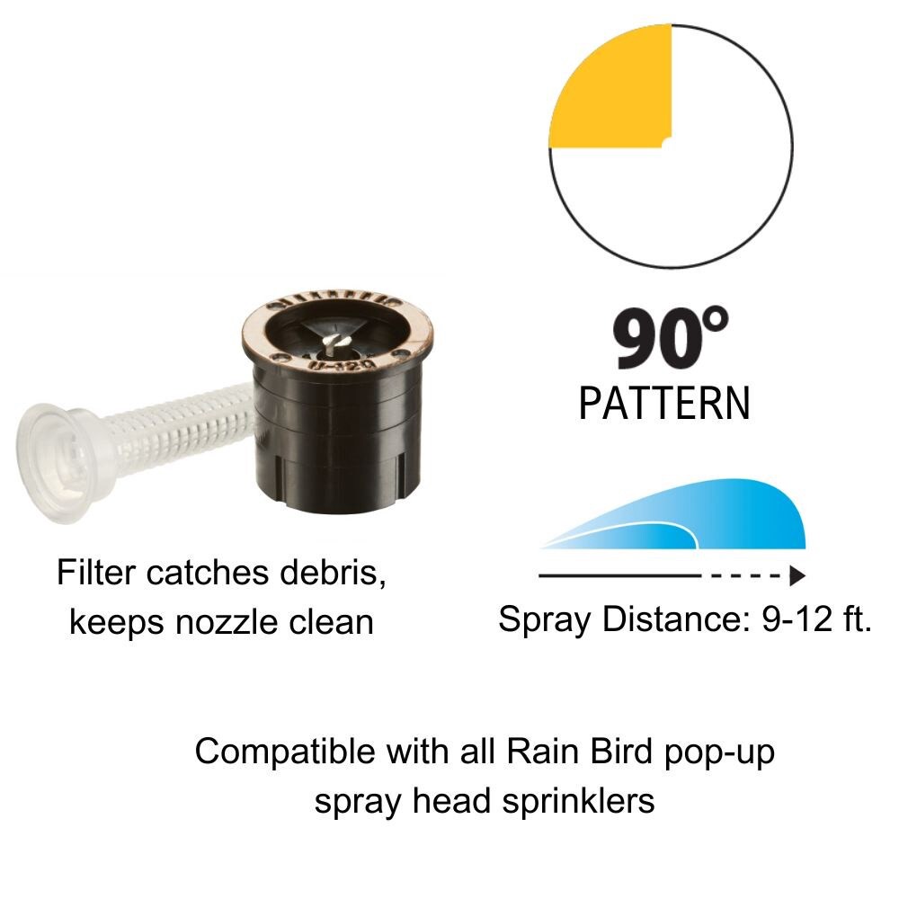 slide 2 of 6, Rain Bird 12-Feet Quarter-circle Spray head nozzle, 1 ct