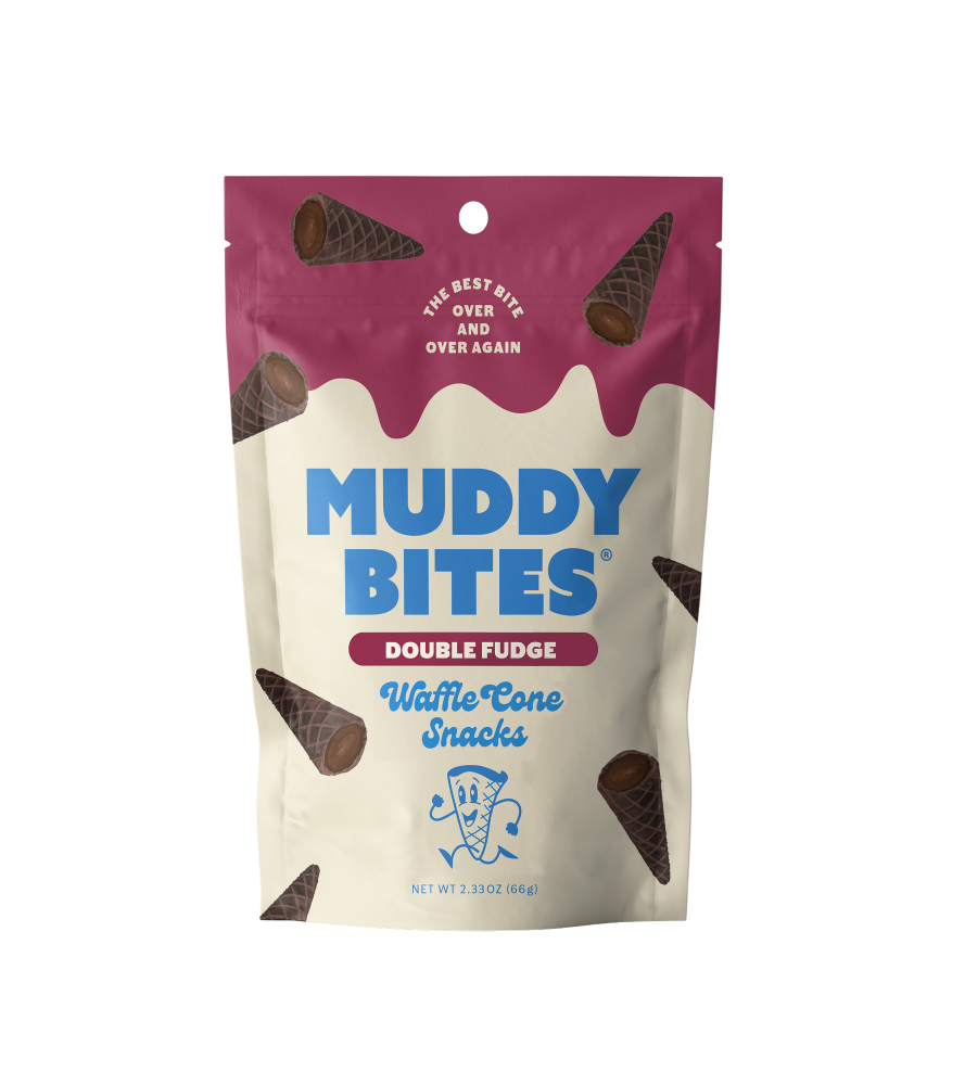 slide 1 of 1, Muddy Bites® Double Fudge Waffle Cone Snacks, 2.33 oz