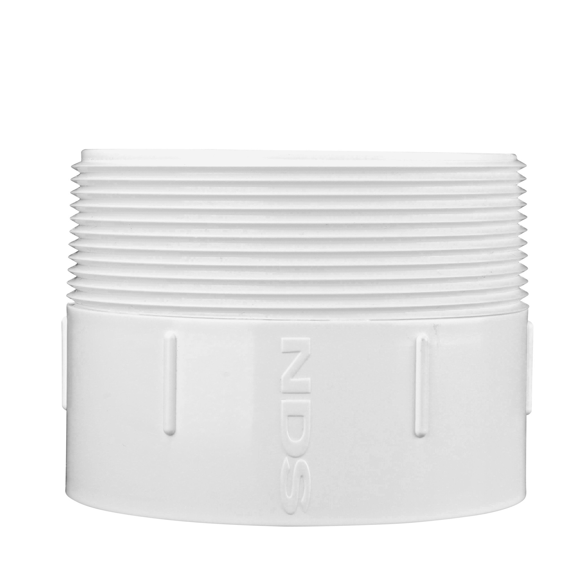 slide 6 of 6, NDS PVC Male Adapter, 4 in. Sewer and Drain Hub X MPT, 1 ct
