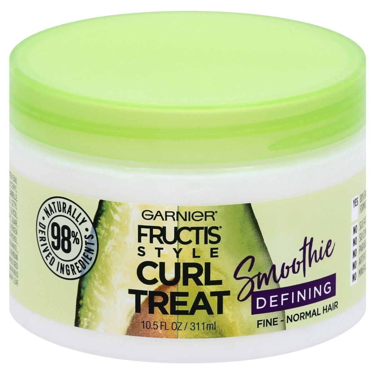 slide 1 of 2, Garnier Fructis Style Curl Treat Smoothie Defining Leave-In Styler For Soft Curls, 10.5 oz