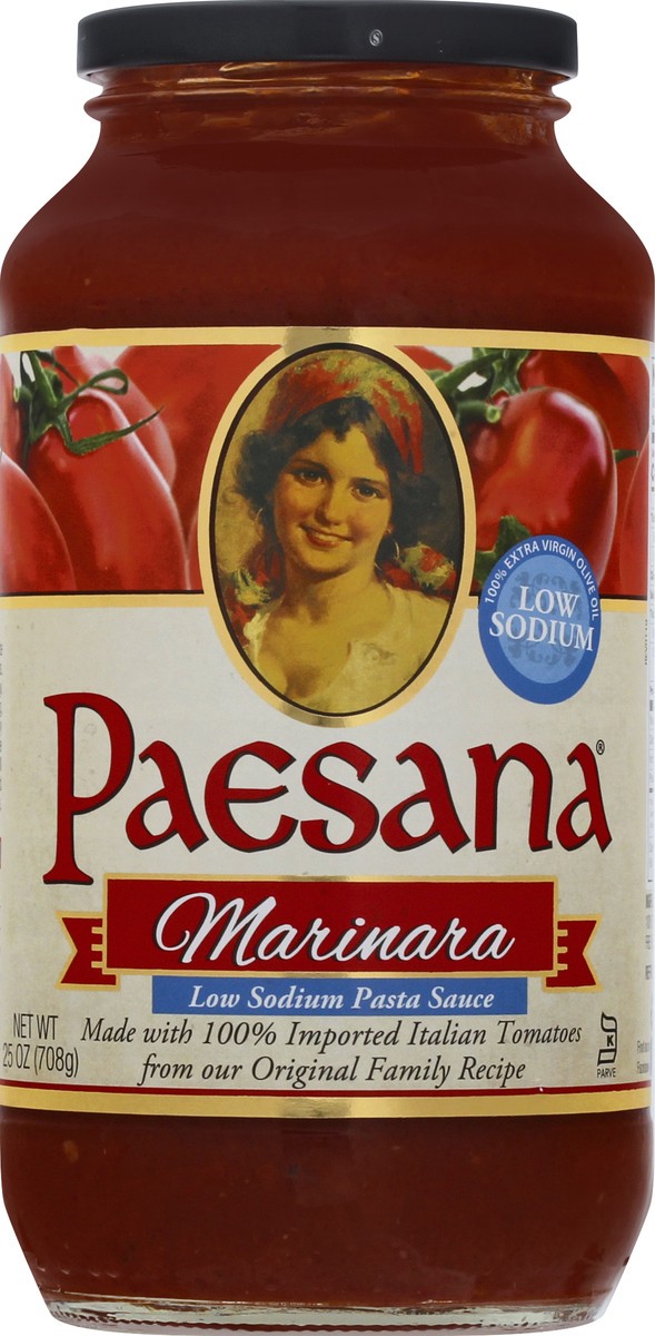slide 3 of 12, Paesana Low Sodium Marinara Pasta Sauce 25 oz, 25 oz