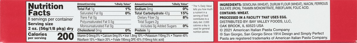 slide 7 of 9, San Giorgio No. 98 Fettuccine 16 oz, 16 oz