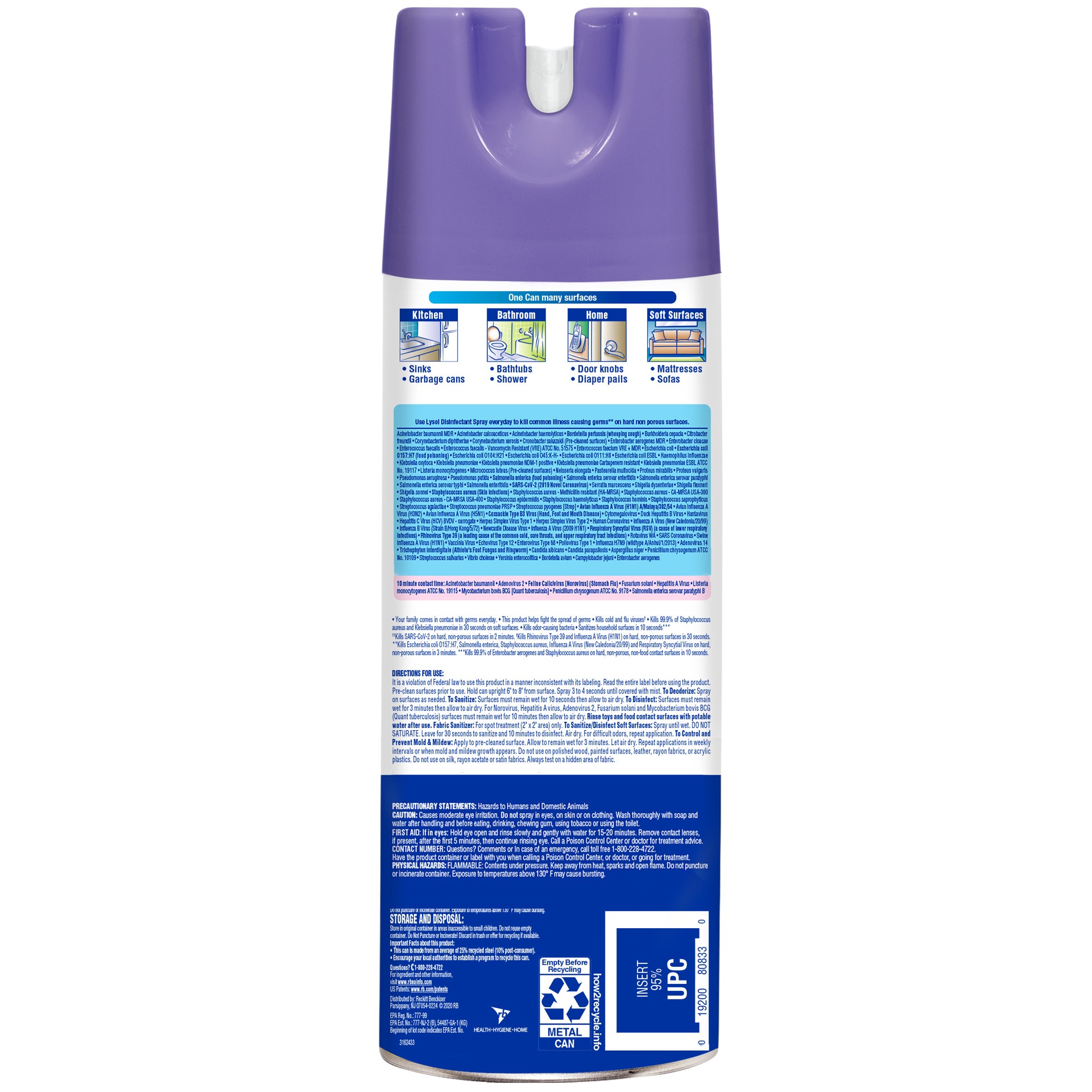 slide 3 of 3, Lysol Disinfectant Spray, Sanitizing and Antibacterial Spray, For Disinfecting and Deodorizing, Early Morning Breeze, 12.5 fl oz, 12 oz