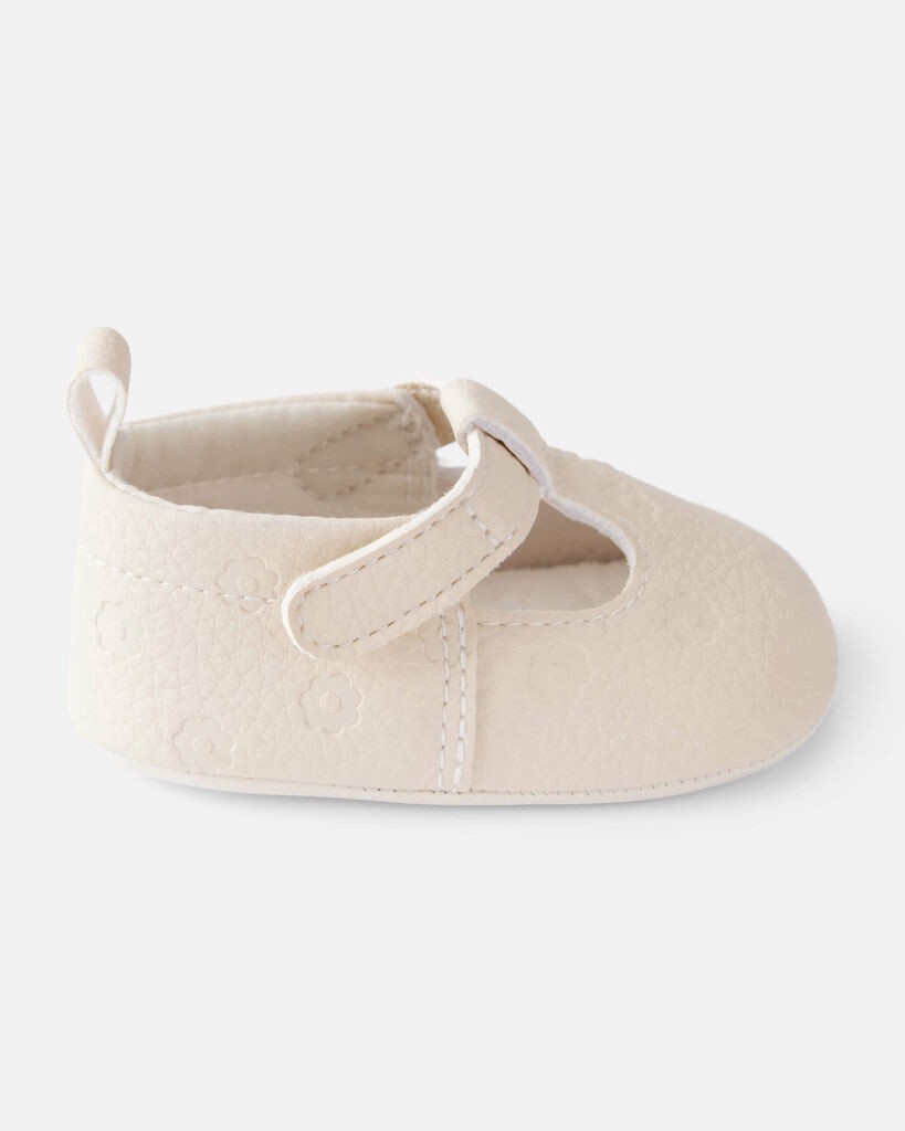 slide 2 of 6, Carter's Baby Girl Flower Mary Jane Shoes - Cream Cream 2, 1 ct