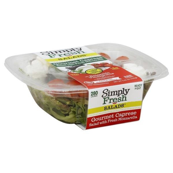 slide 1 of 1, Simply Fresh Salads Gourmet Caprese Salad with Fresh Mozzarella, 5.45 oz