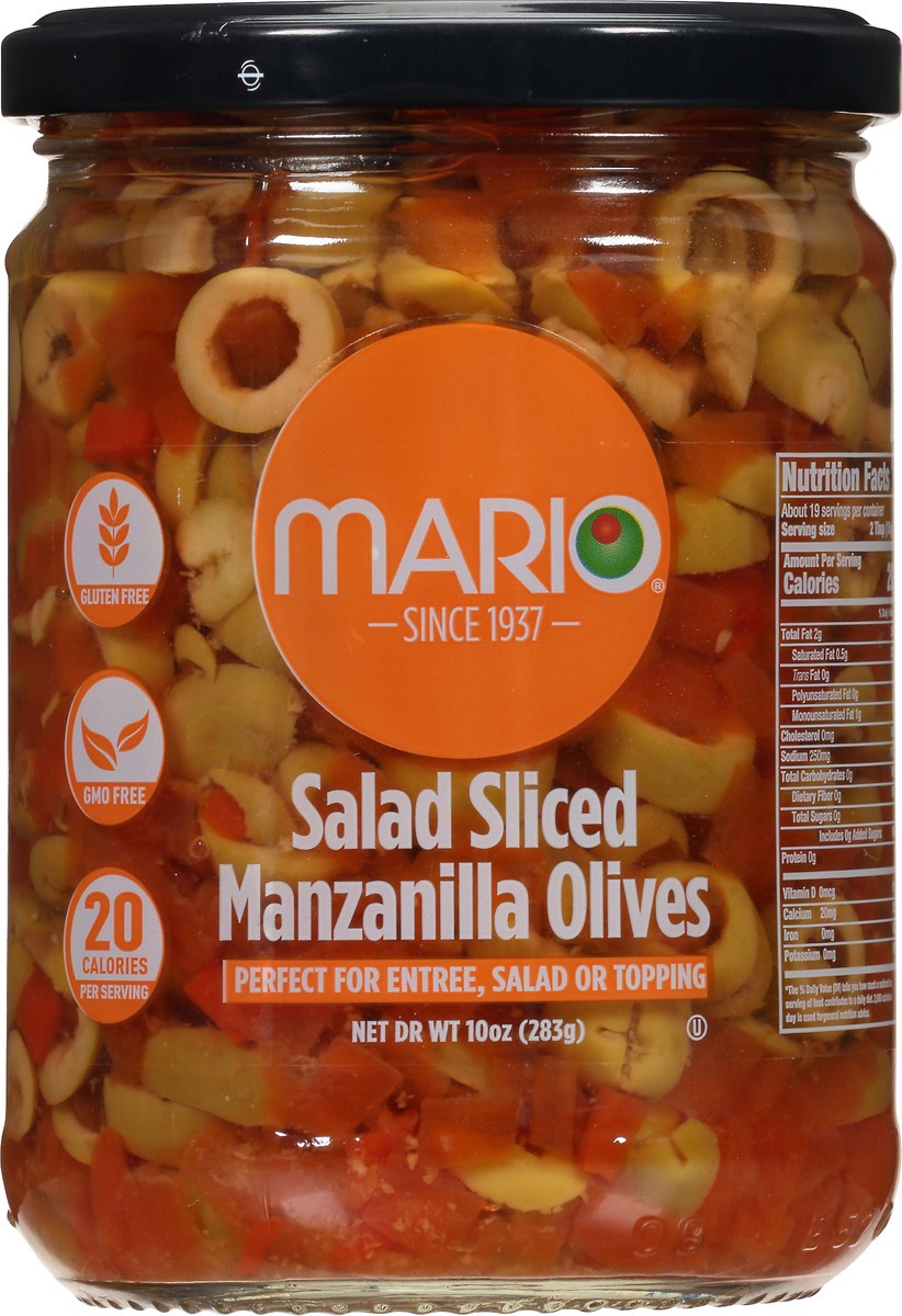 slide 8 of 8, Mario Sliced Salad Olives with Pimiento - 10 oz, 10 oz