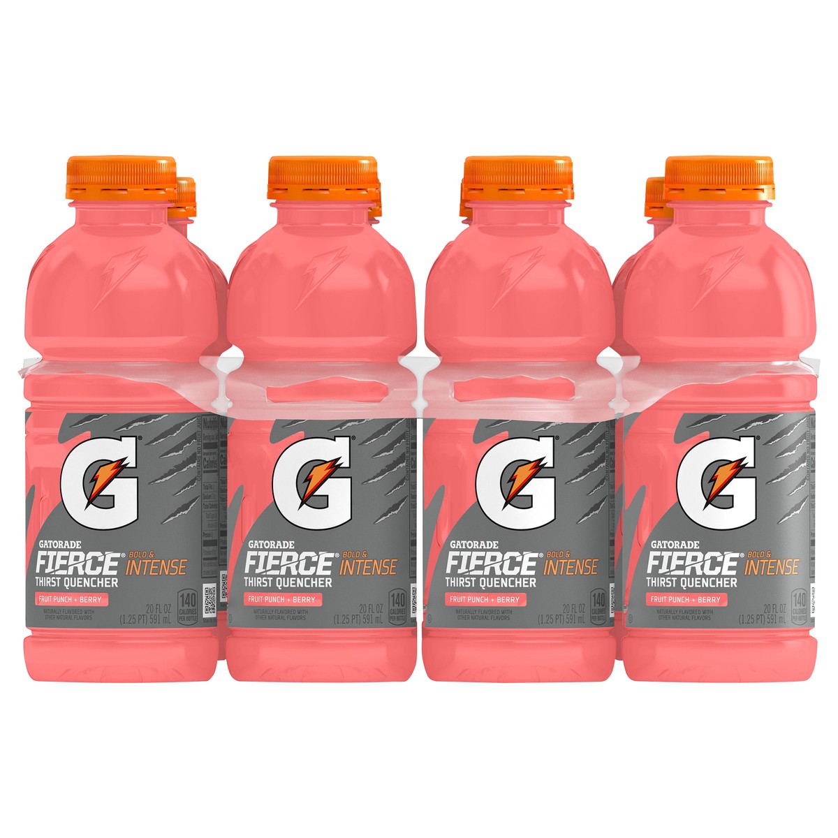 slide 1 of 3, Gatorade Fierce Thirst Quencher Fruit Punch + Berry - 8 ct; 20 fl oz, 8 ct