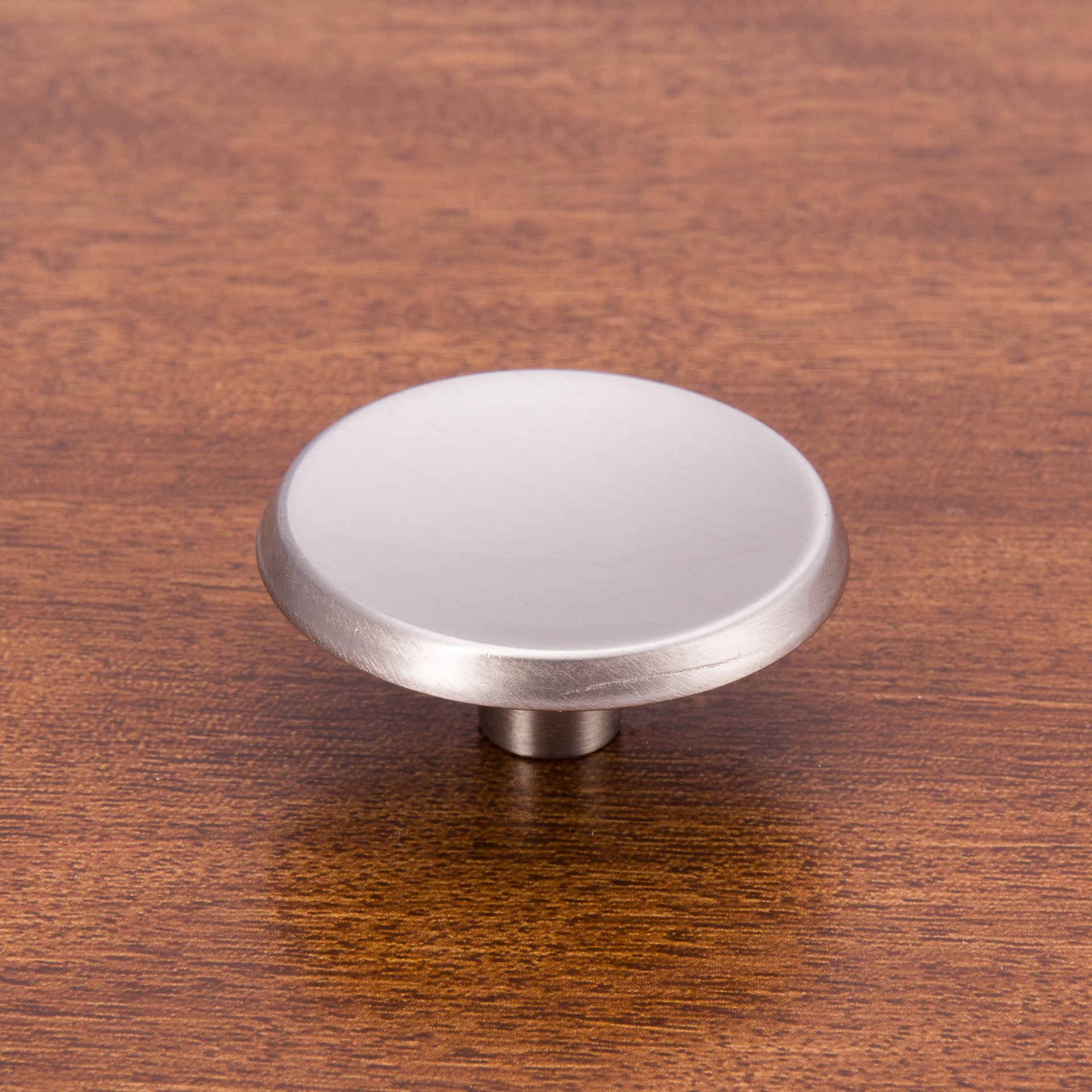 slide 2 of 6, allen + roth Lockhart 1-1/2-in Satin Nickel Round Traditional Cabinet Knob, 1 ct