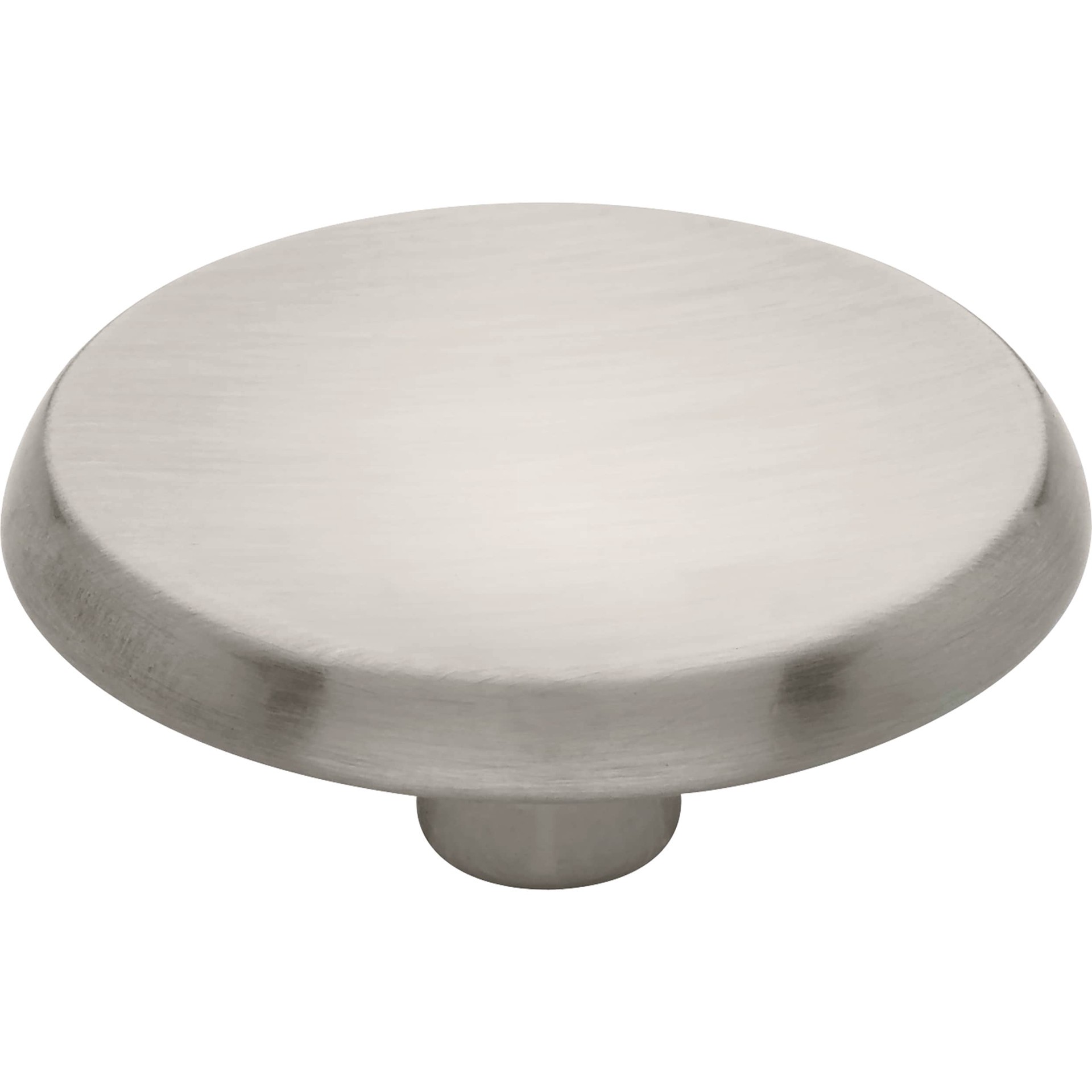 slide 1 of 6, allen + roth Lockhart 1-1/2-in Satin Nickel Round Traditional Cabinet Knob, 1 ct