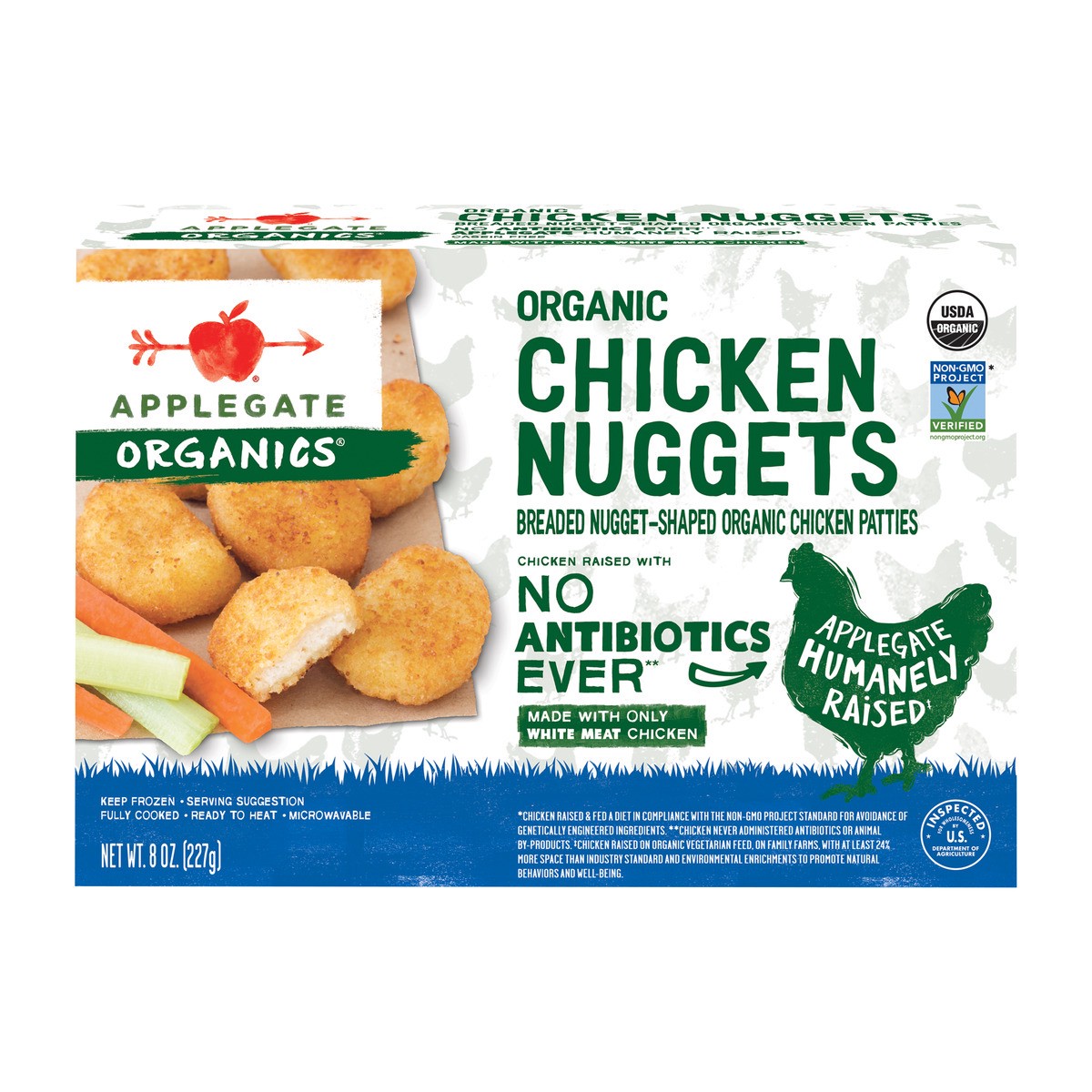 slide 1 of 9, Applegate Chicken Nuggets, 8 oz