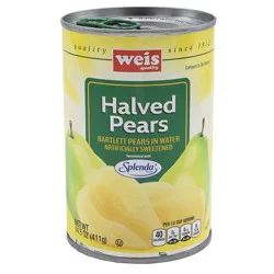 Weis Quality Sweetened Bartlett Pear Halves In Water - 14.5 oz