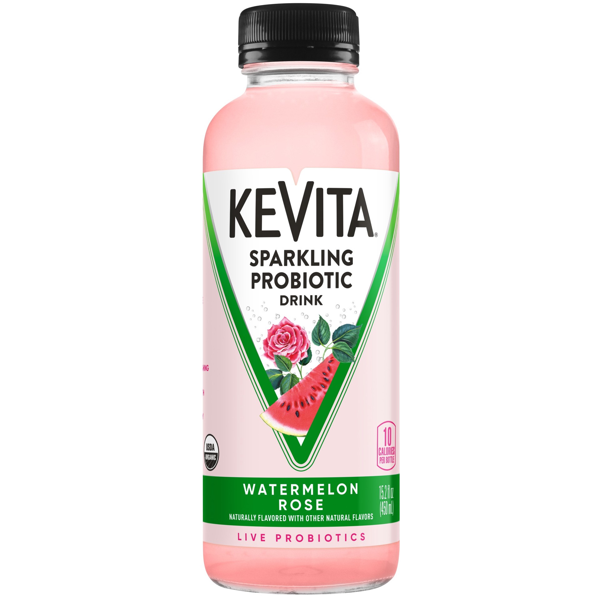 slide 1 of 4, Kevita Sparkling Probtc Watermeln Rose, 15.2 fl oz