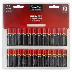 Essential Everyday Alkaline Aa Slamshell - 48 ct