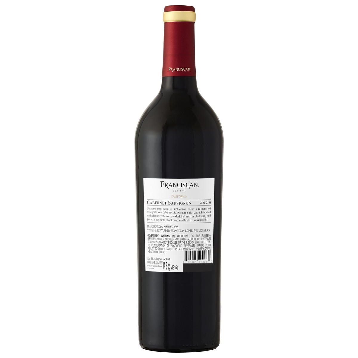 slide 2 of 3, Franciscan Cabernet Sauvignon Red Wine 750ml, 750 ml