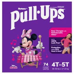 Pull-Ups Girls'' Potty Training Pants, 4T-5T (38-50 lbs), 74 Count