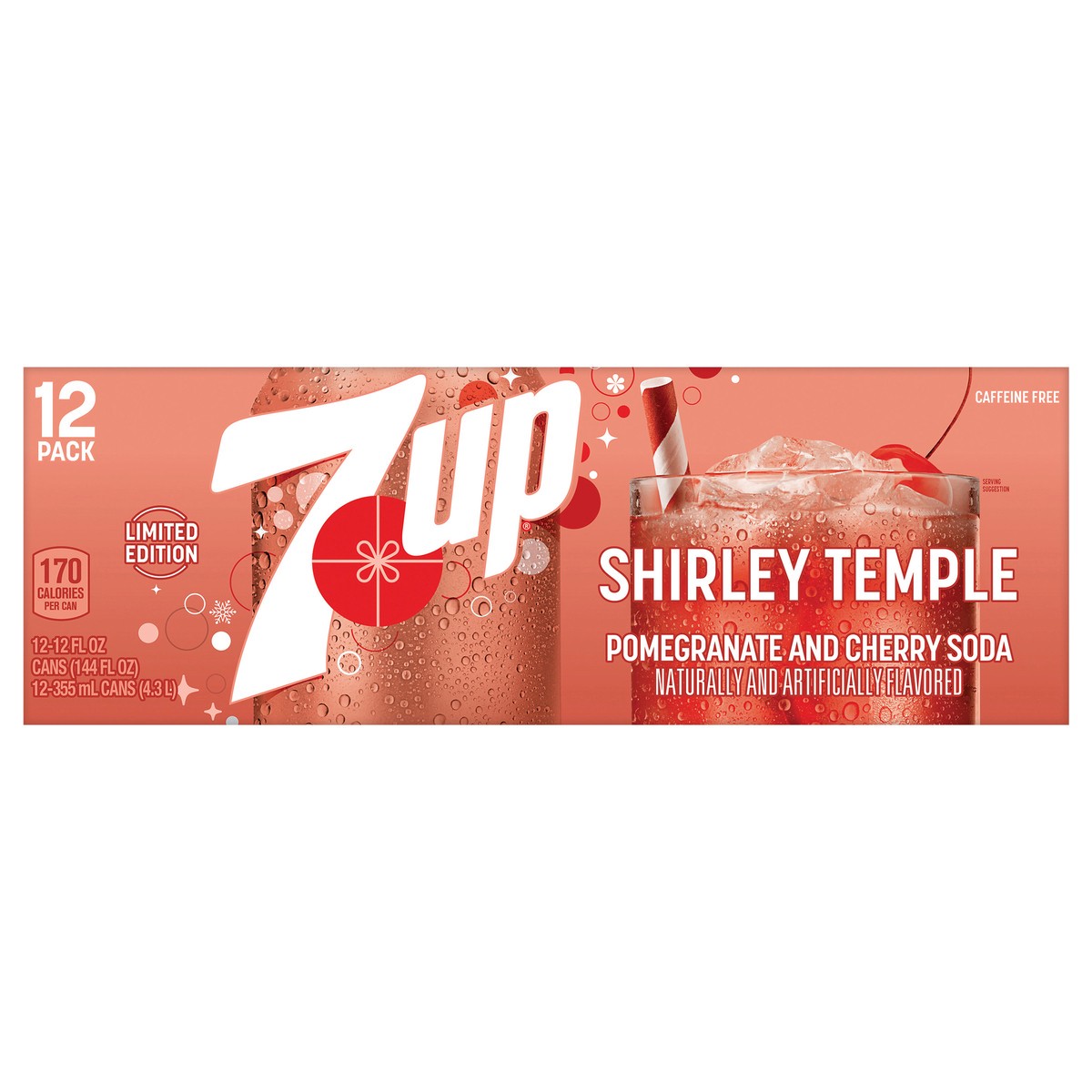 slide 1 of 12, 7UP Shirley Temple Soda Cans - 12-12 Oz, 12 ct; 12 oz