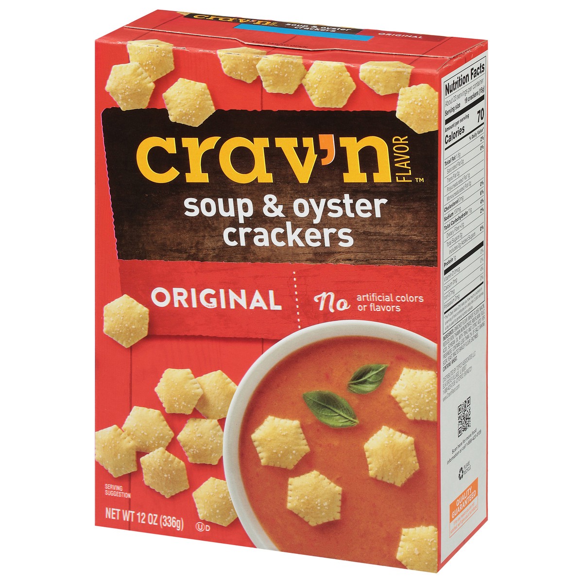 slide 2 of 9, Crav'n Flavor Original Soup & Oyster Crackers 12 oz, 12 oz