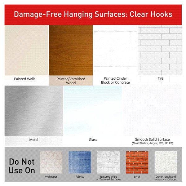 slide 14 of 29, 3M Command Damage-Free Clear Decorating Clips, 20 ct