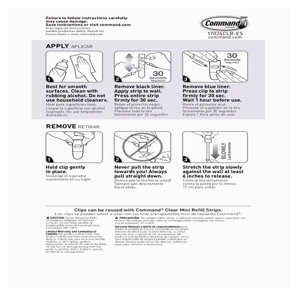 slide 15 of 29, 3M Command Damage-Free Clear Decorating Clips, 20 ct