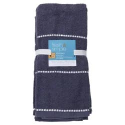 Fresh & Simple Navy Dot Weft Kitchen Towel, 16x26