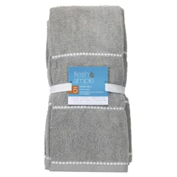 Fresh & Simple Grey Dot Weft Kitchen Towel, 16x26