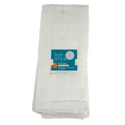 Fresh & Simple Kitchen Towels White