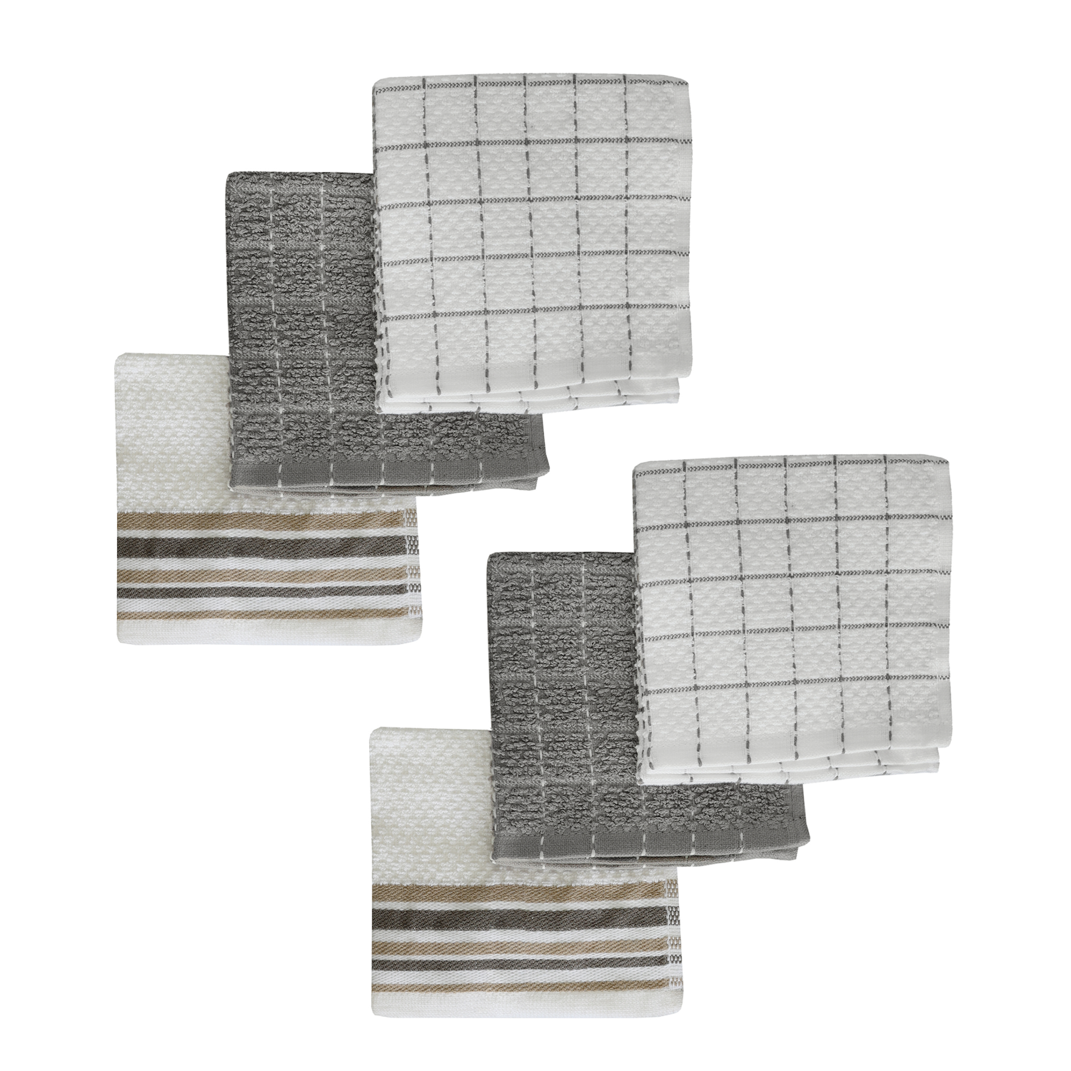 slide 2 of 2, Fresh & Simple Dish Cloth, Grey, 6 ct