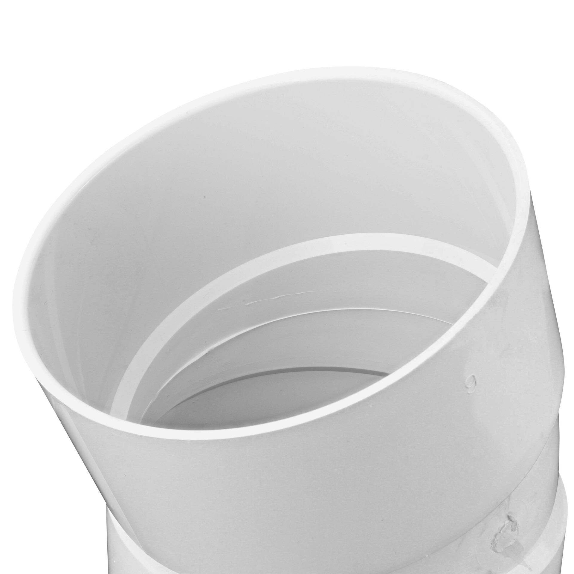 slide 5 of 6, NDS PVC Sewer and Drain 22.5 Degree Elbow, 6 in. Hub X Hub, 1 ct