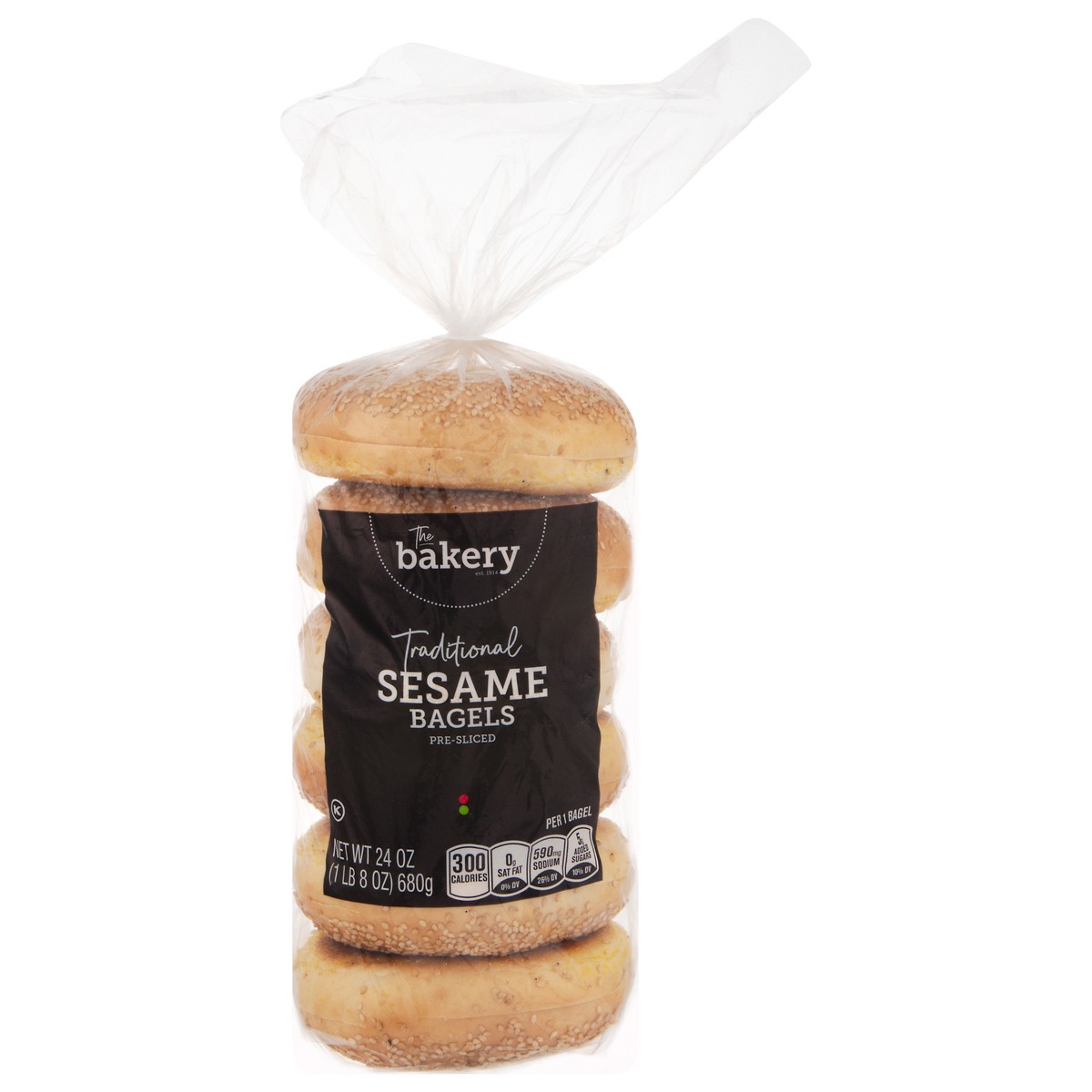 slide 4 of 4, Stop & Shop The Bakery Traditional Sesame Pre-Sliced Bagels - 6 ct, 6 ct; 24 oz