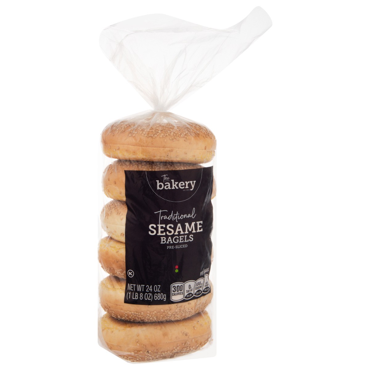 slide 3 of 4, Stop & Shop The Bakery Traditional Sesame Pre-Sliced Bagels - 6 ct, 6 ct; 24 oz