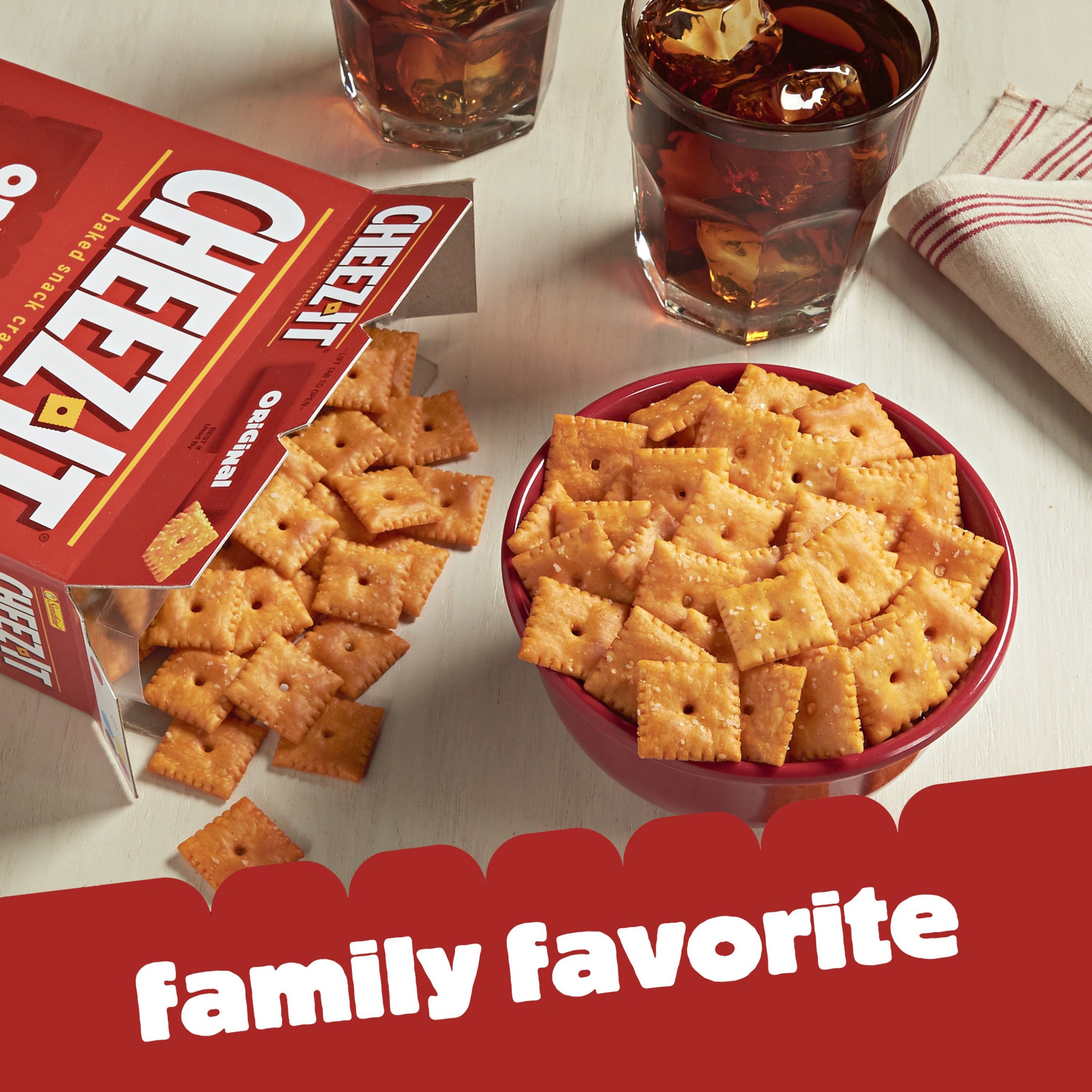 slide 4 of 5, Cheez-It Cheese Crackers, Baked Snack Crackers, Office and Kids Snacks, Original, 21 oz