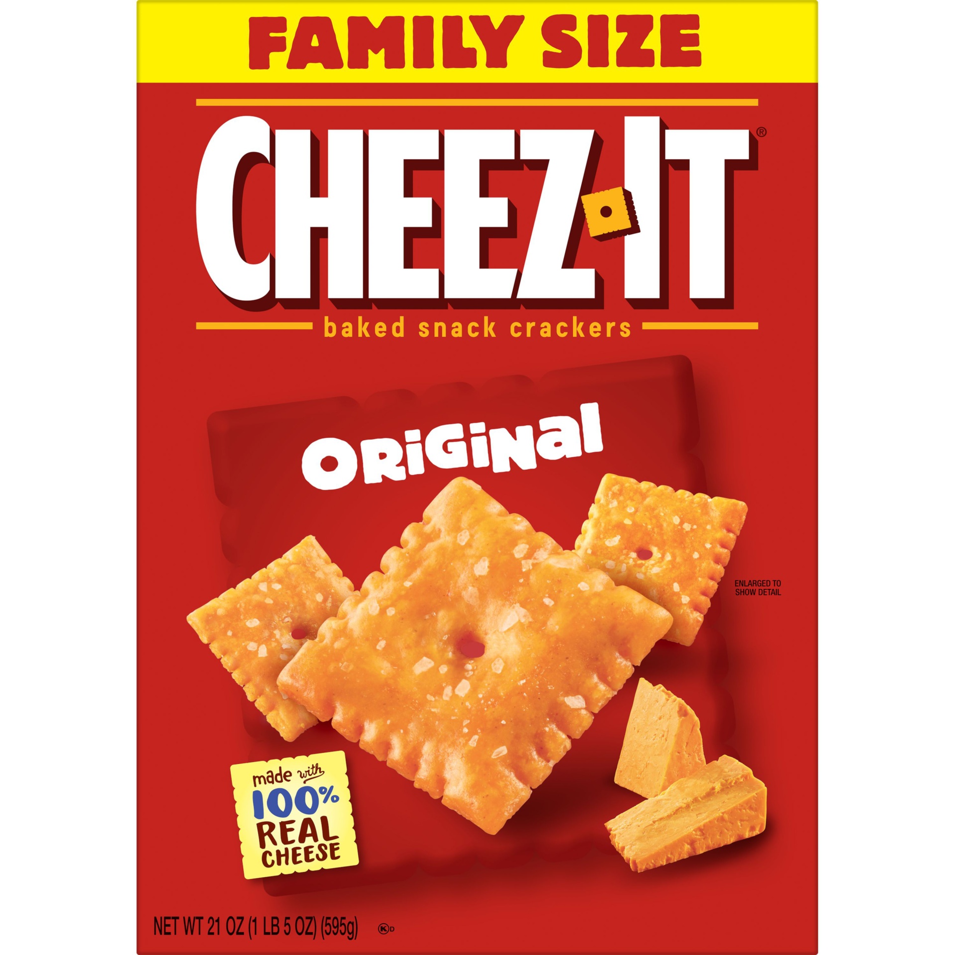 slide 3 of 5, Cheez-It Cheese Crackers, Baked Snack Crackers, Office and Kids Snacks, Original, 21 oz
